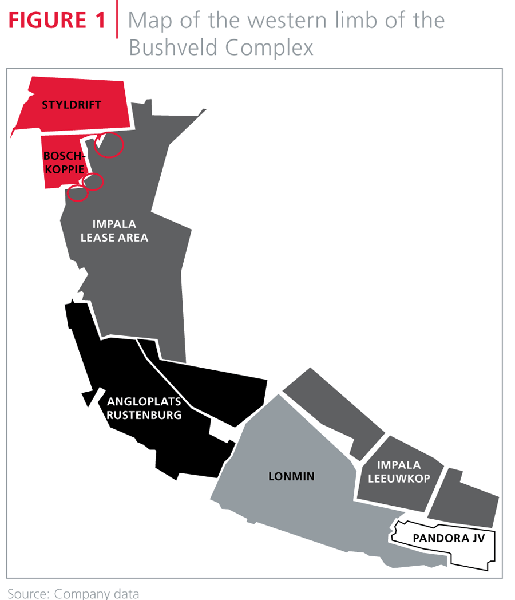 Map of Bushveld Complex